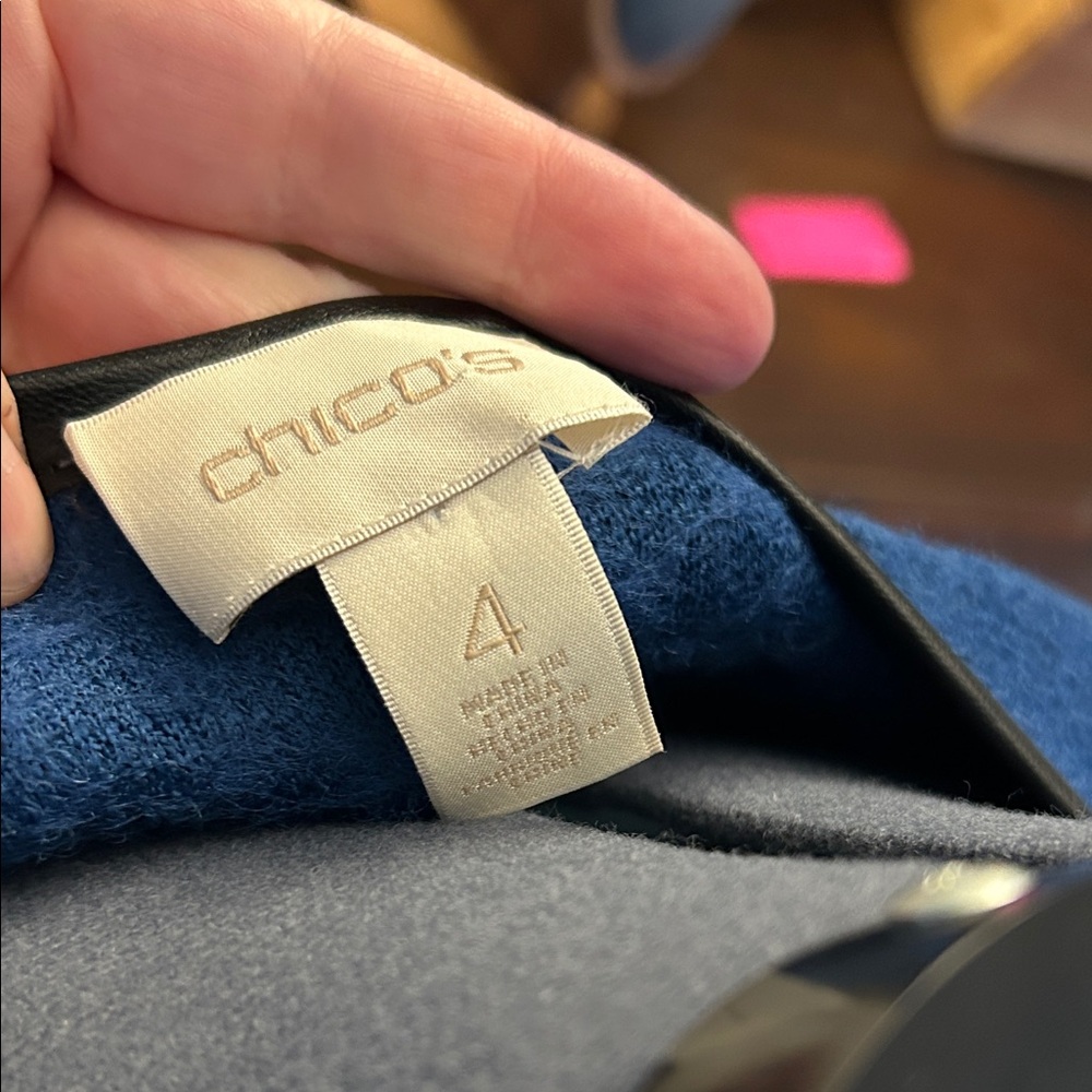 Chico's Blue and Black Jacket - Picture 2 of 6